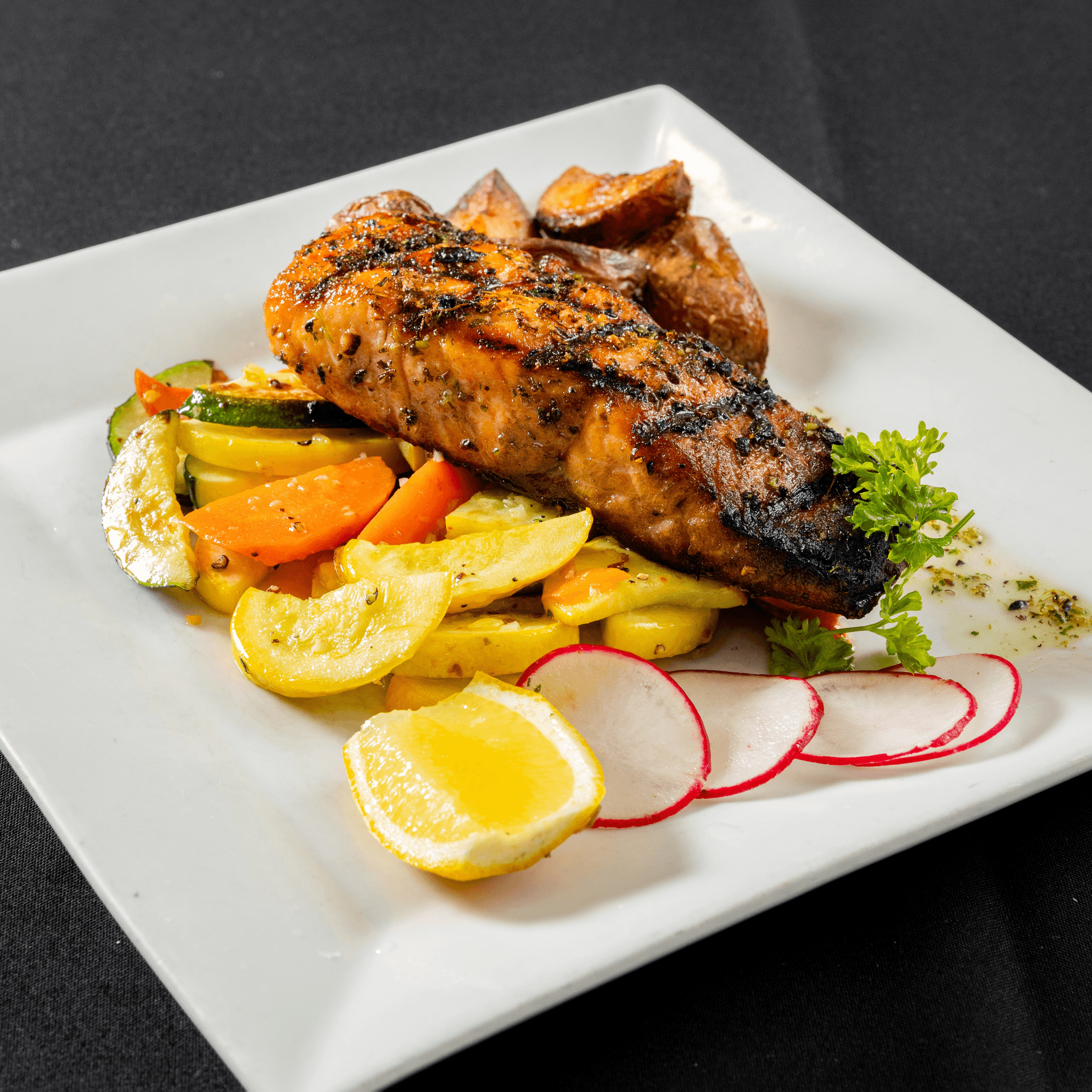 Grilled Salmon.